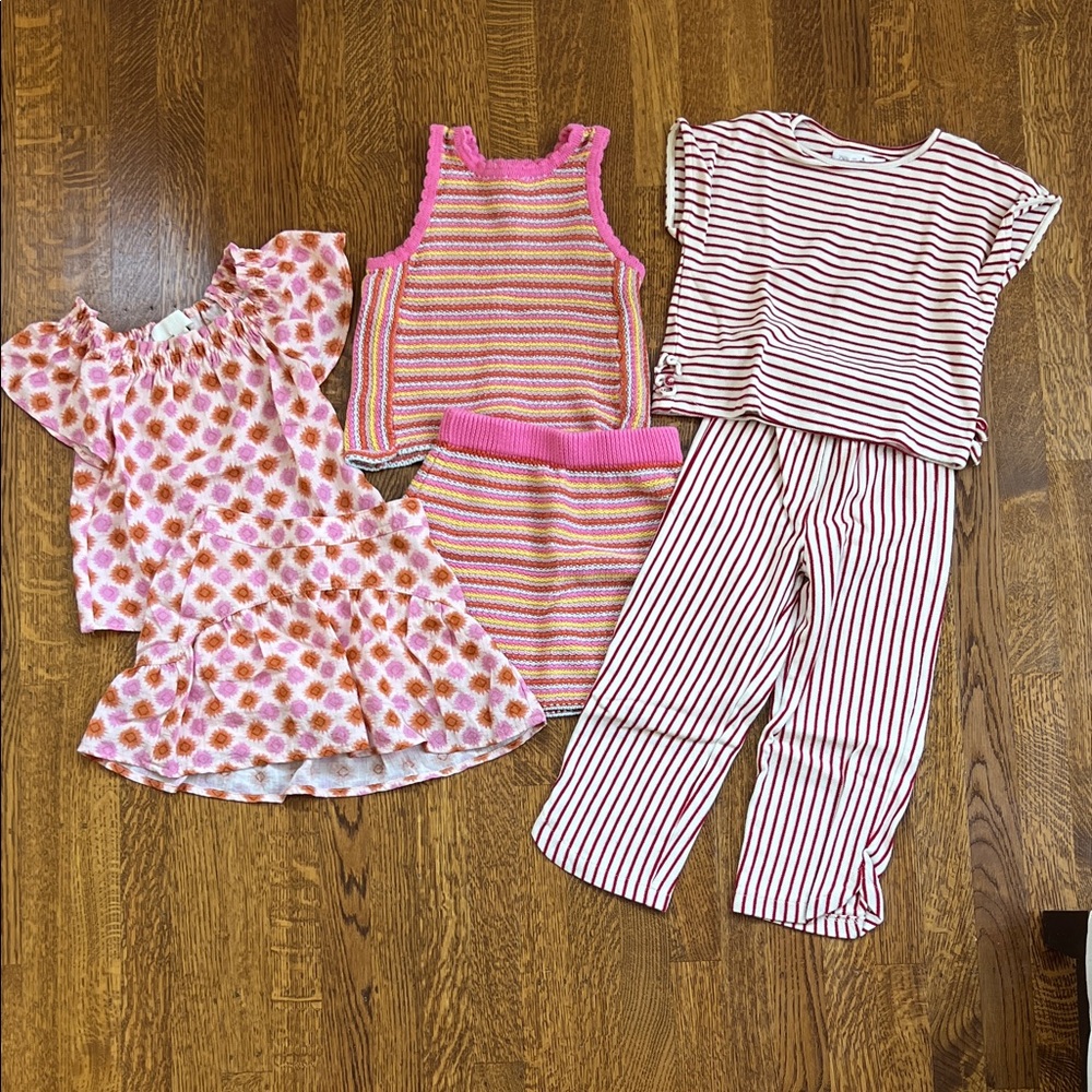Zara Kids Matching Sets in Pink and Red